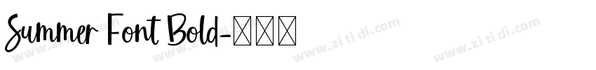 Summer Font Bold字体转换